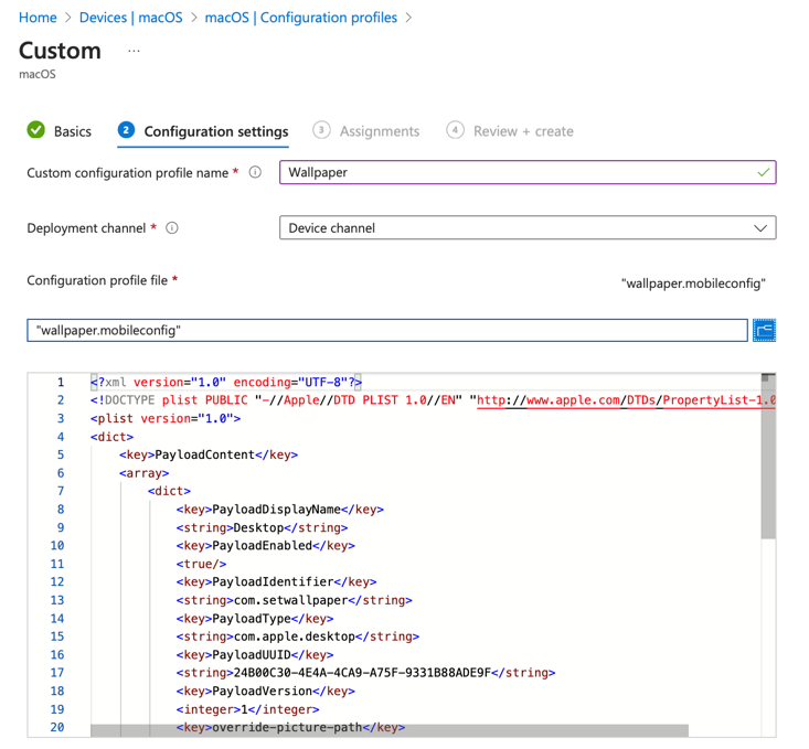 Select Custom template